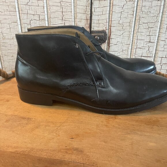 Cole Haan Black Leather Men's Boots - Picture 3 of 6